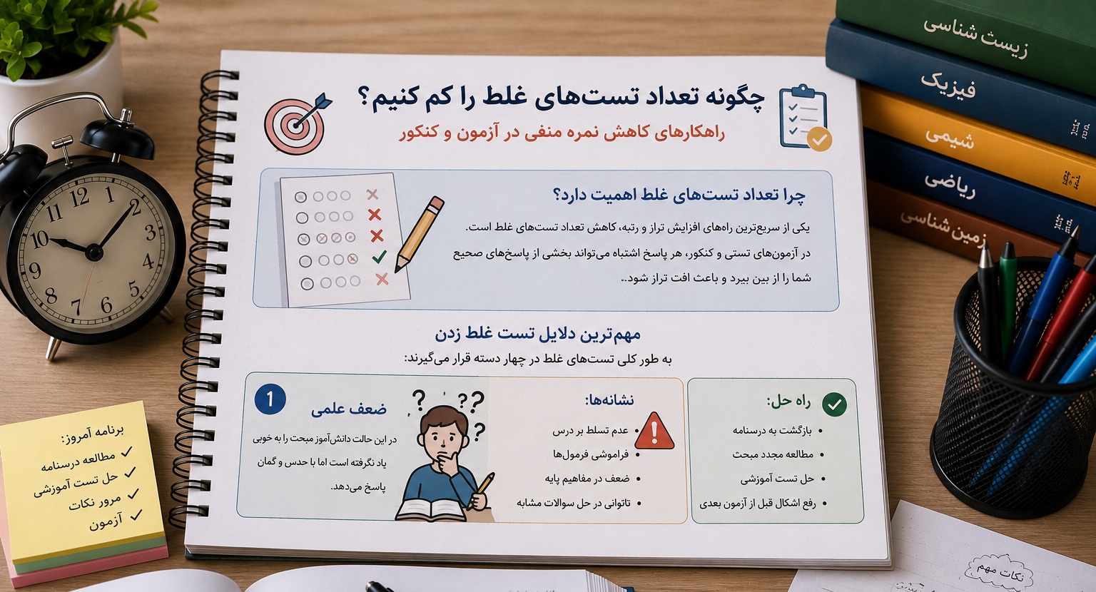 چگونه تعداد تست‌های غلط را کم کنیم؟