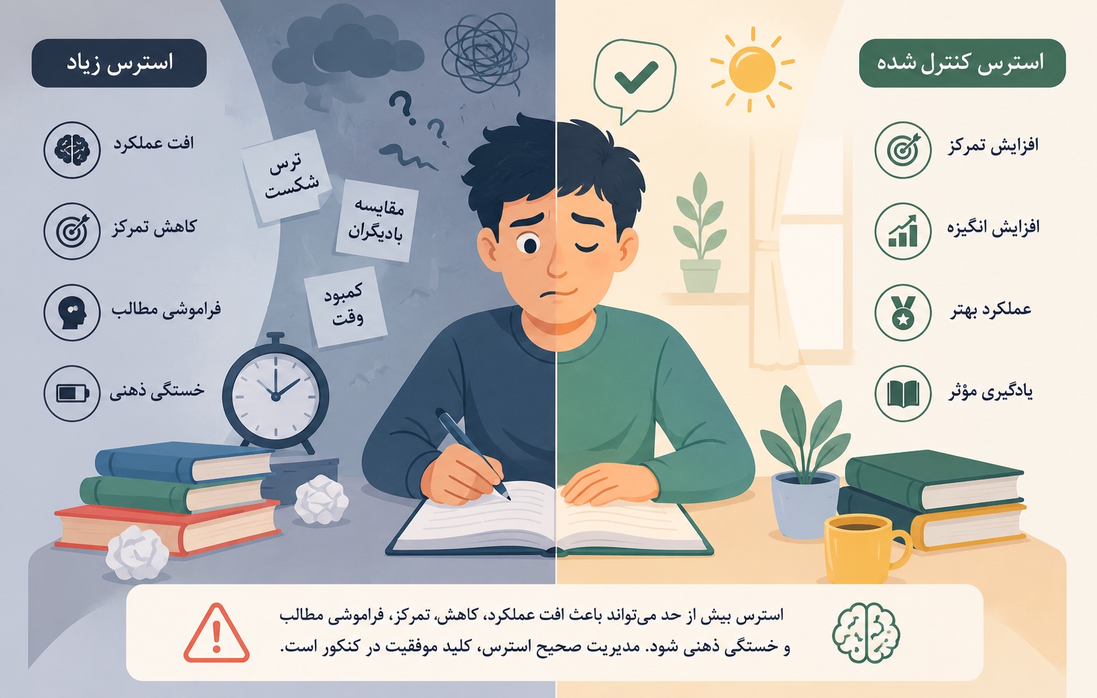 چگونه استرس کنکور را کنترل کنیم؟