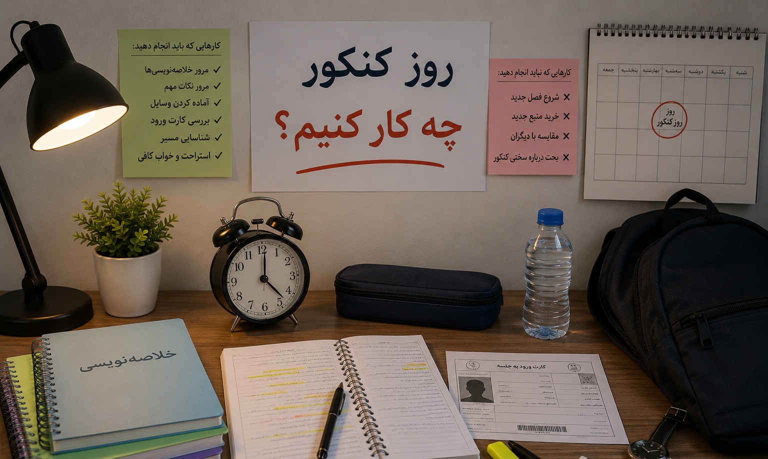 روز کنکور چه کار کنیم؟