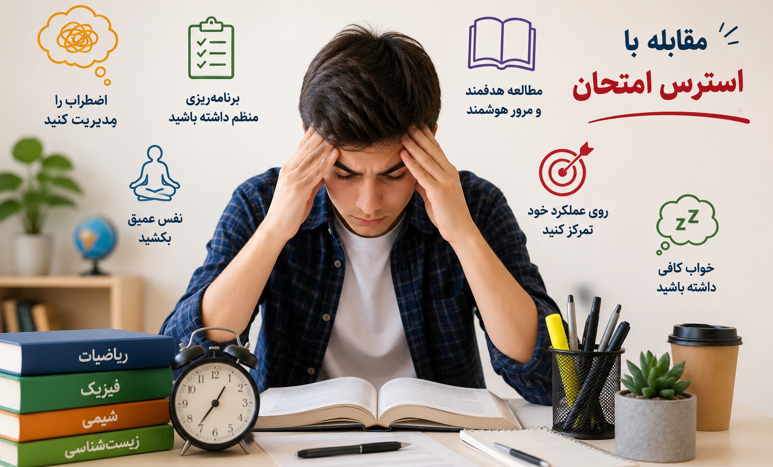 مقابله با استرس امتحان 